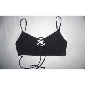 H&M LACE UP BLACK BIKINI TOP